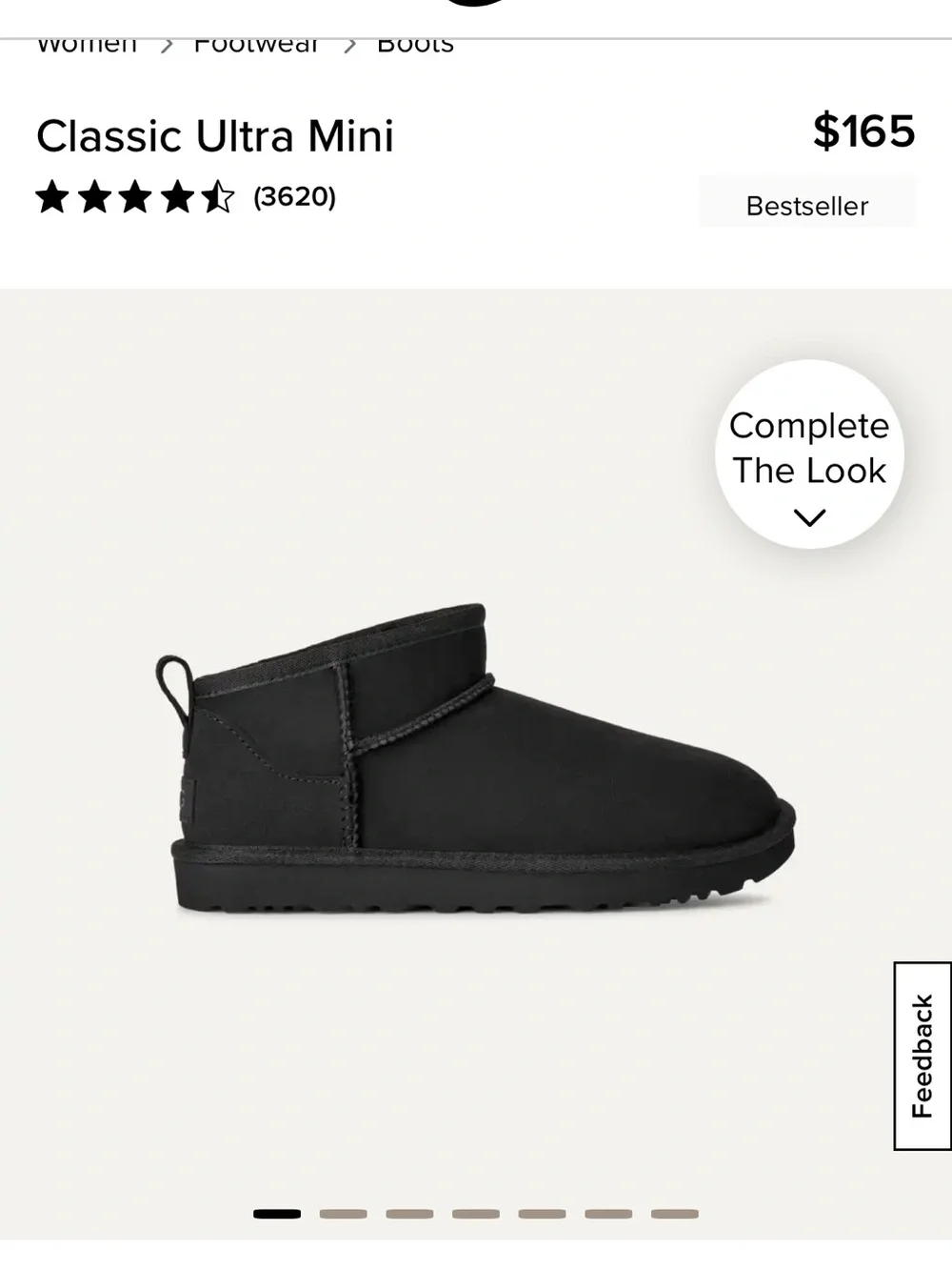 UGG Classic Ultra Mini Shearling Boot - Black